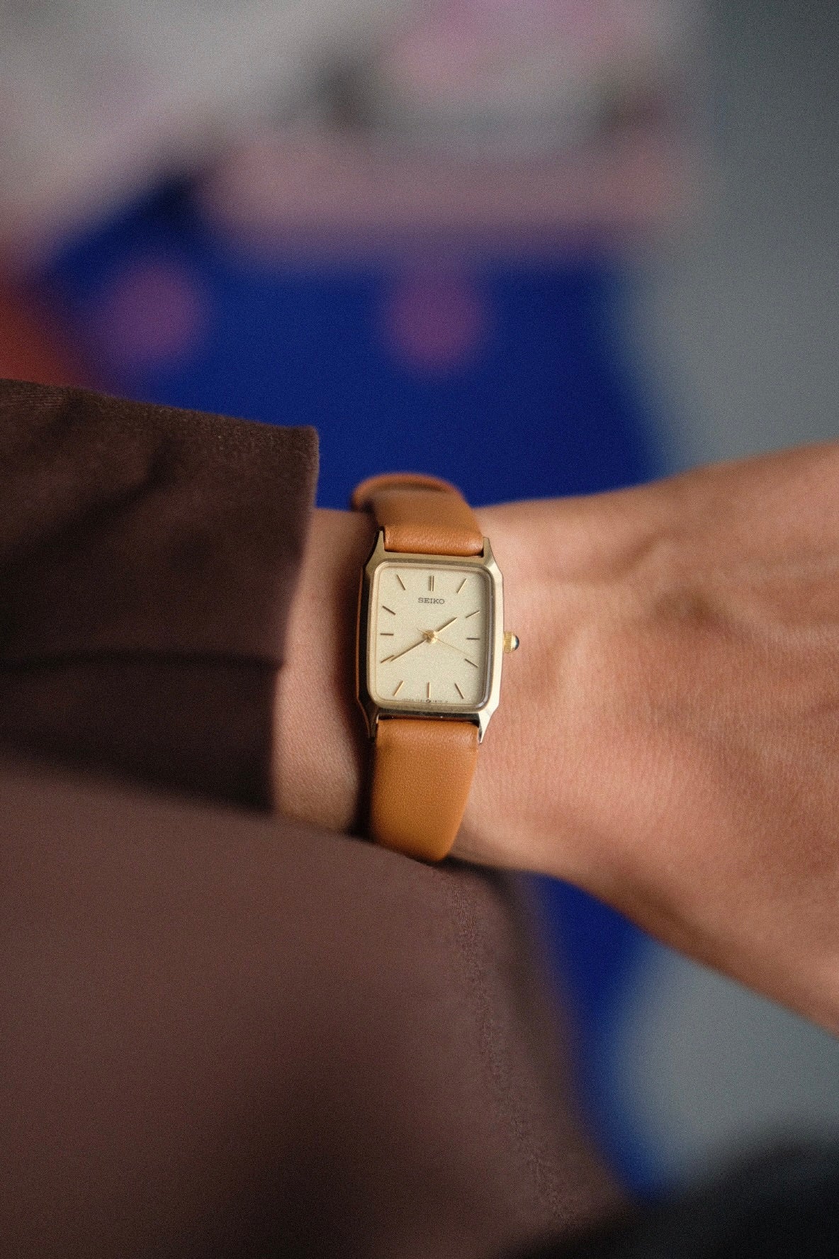 Vintage Seiko Watch - Tan Strap