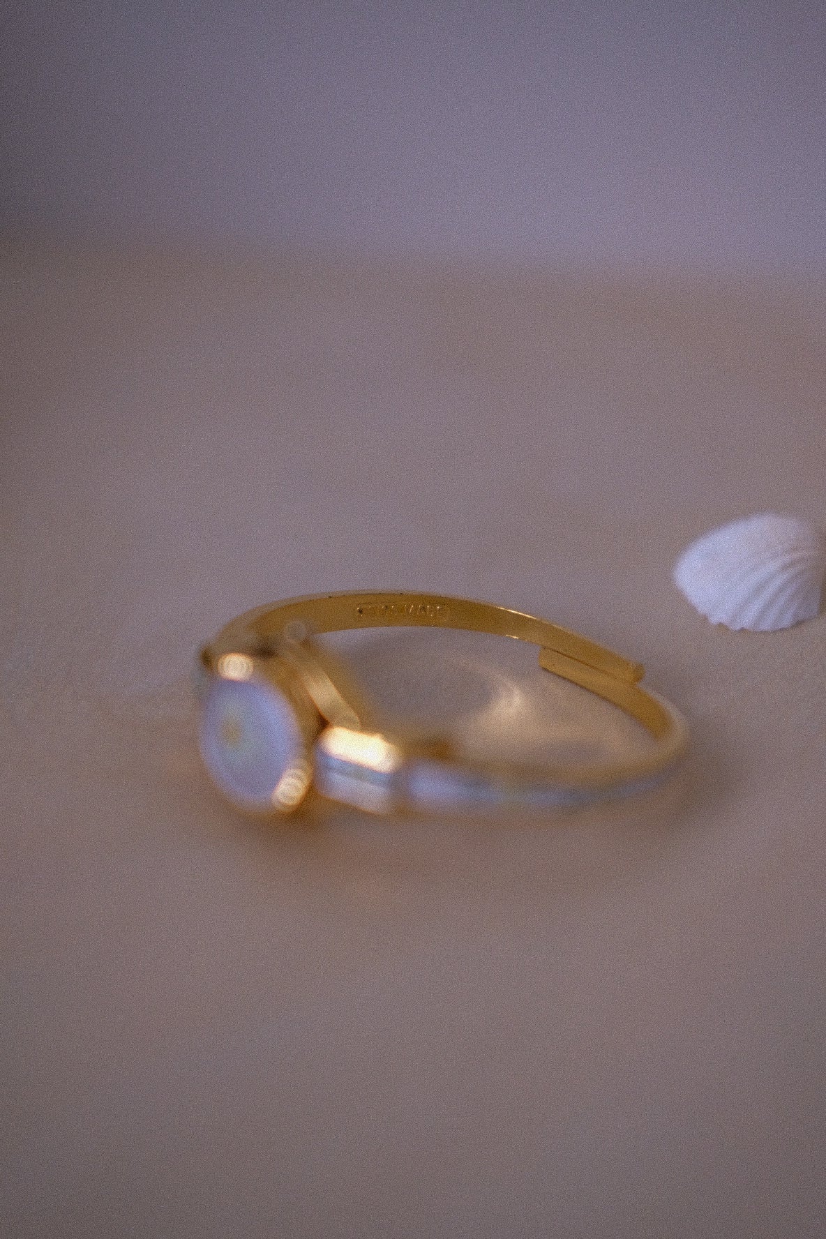 Vintage Peek-a-boo Bangle Watch - Pearl Oval