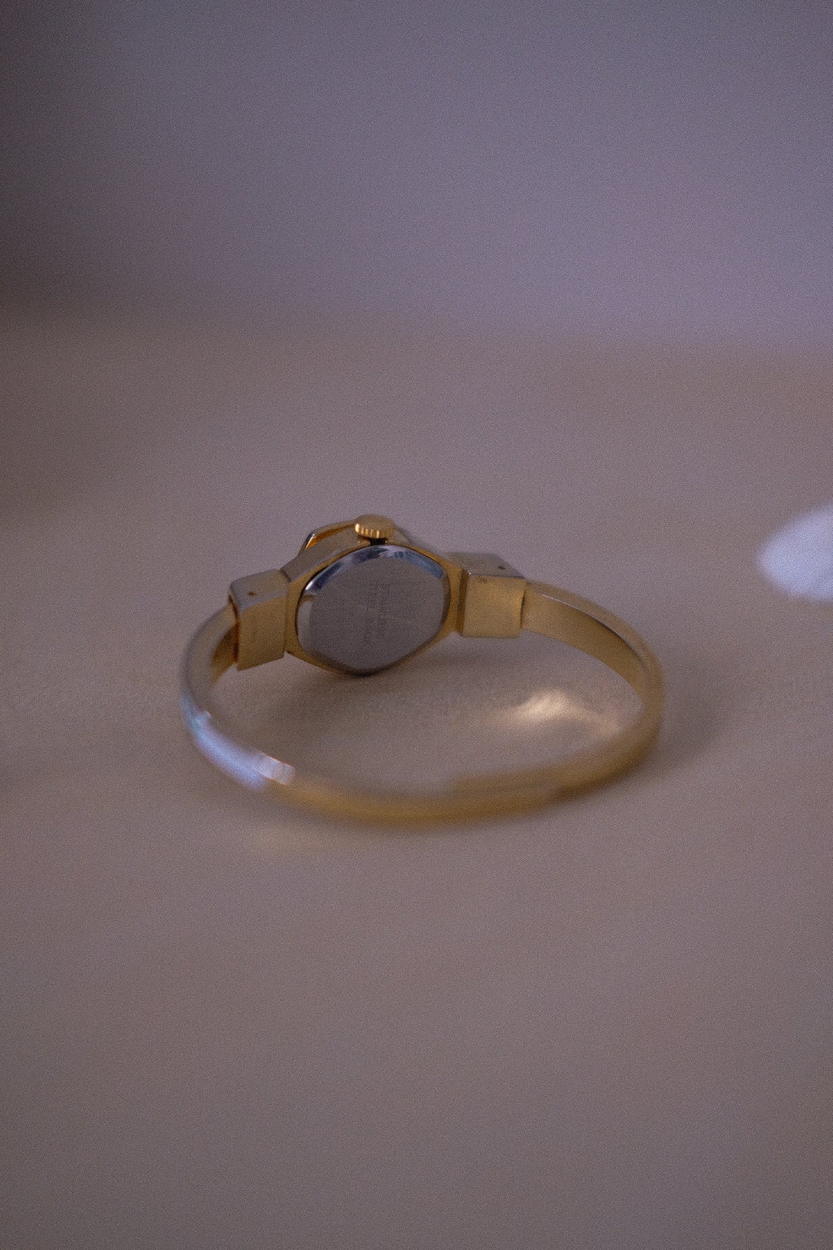 Vintage Peek-a-boo Bangle Watch - Pearl Oval