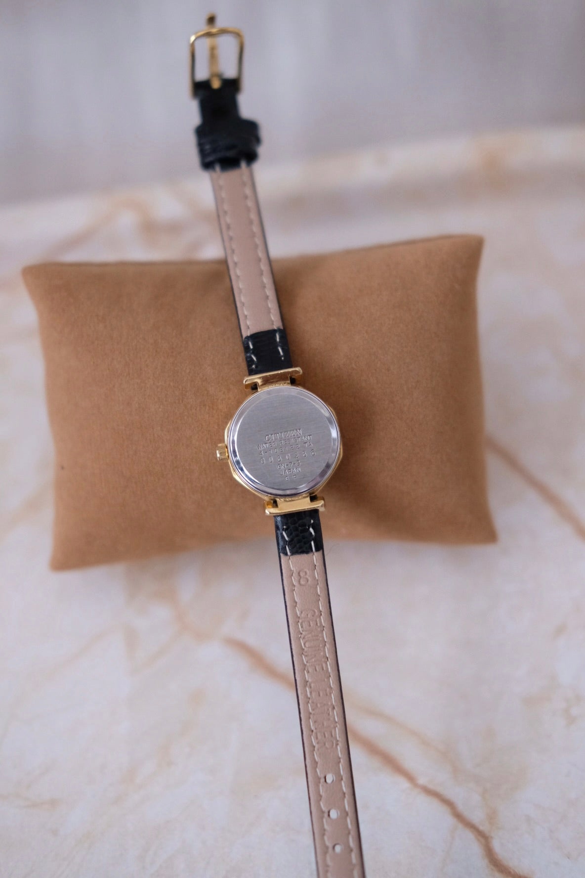 Vintage Citizen Watch with Hexagon Black Dial