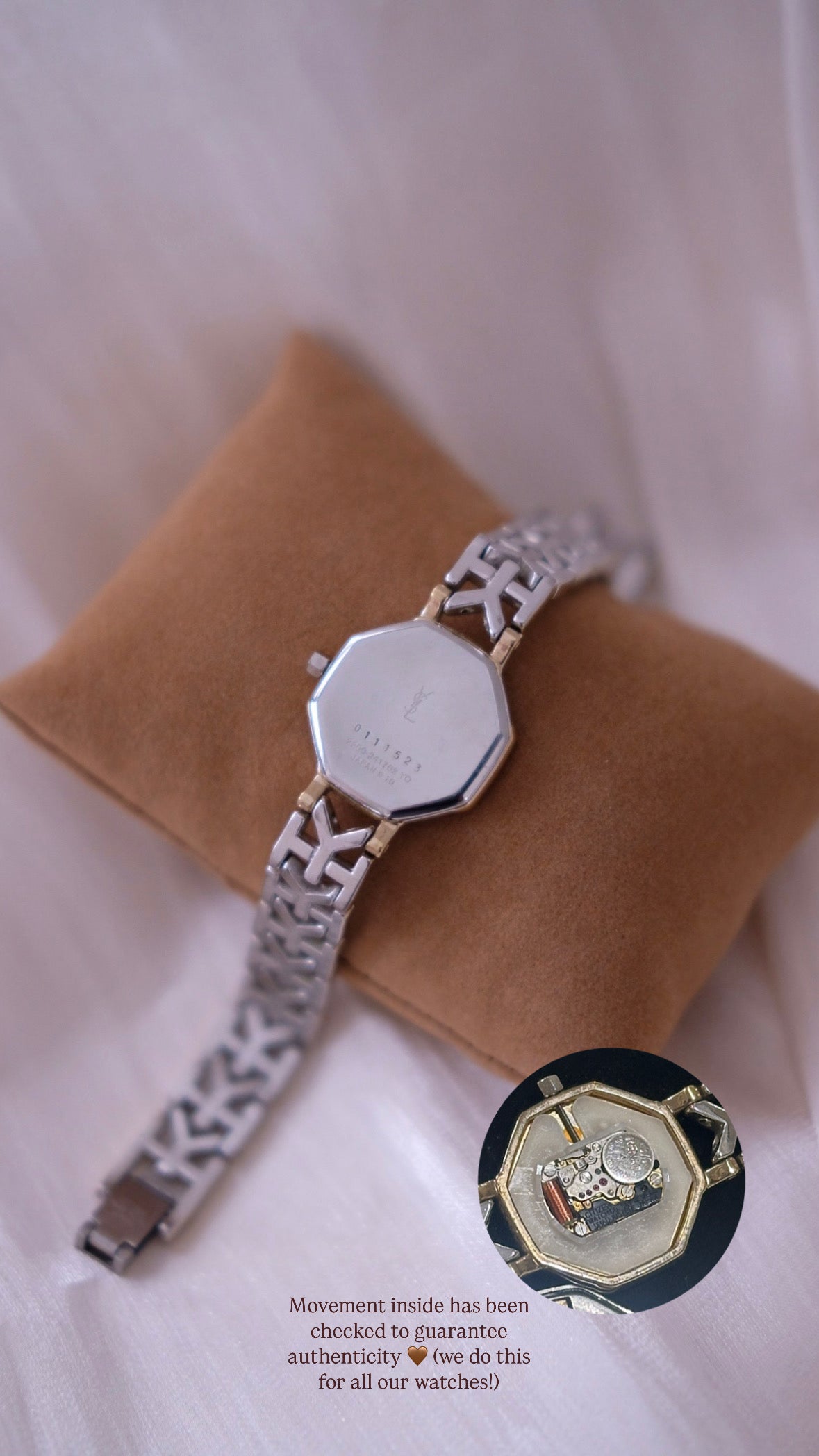 時計 YVES SAINT LAURENT archive octagon Watch RARE Vintage YSL Yves Saint Laurent Octagon Dual Toned
