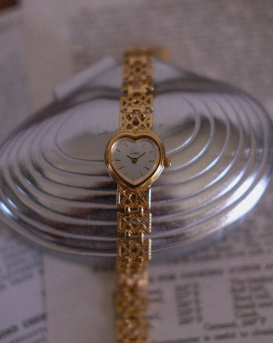 Vintage Heart Face Limit Watch - Brand New Dead stock